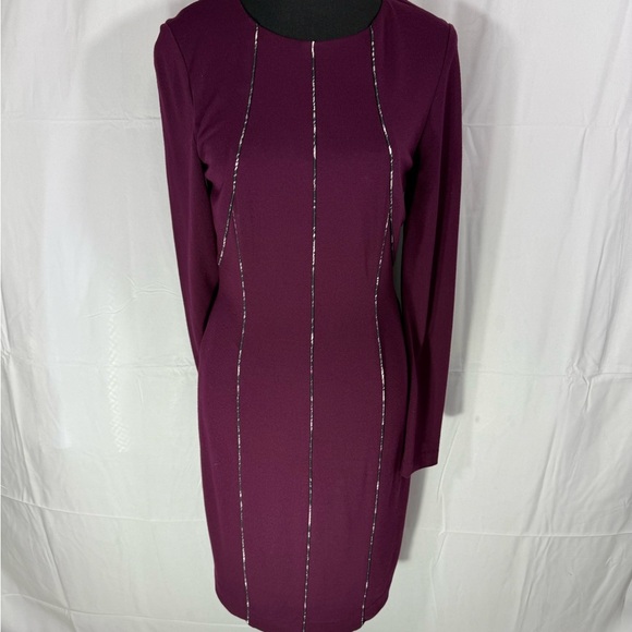 Antonio Melani Purple Long-Sleeve Dress Size 2 - Picture 1 of 11